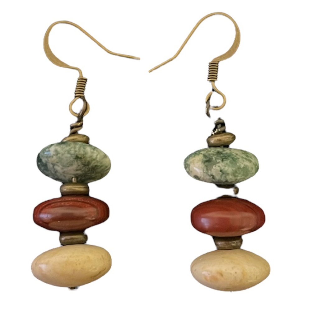 3 Donut Jasper Earrings